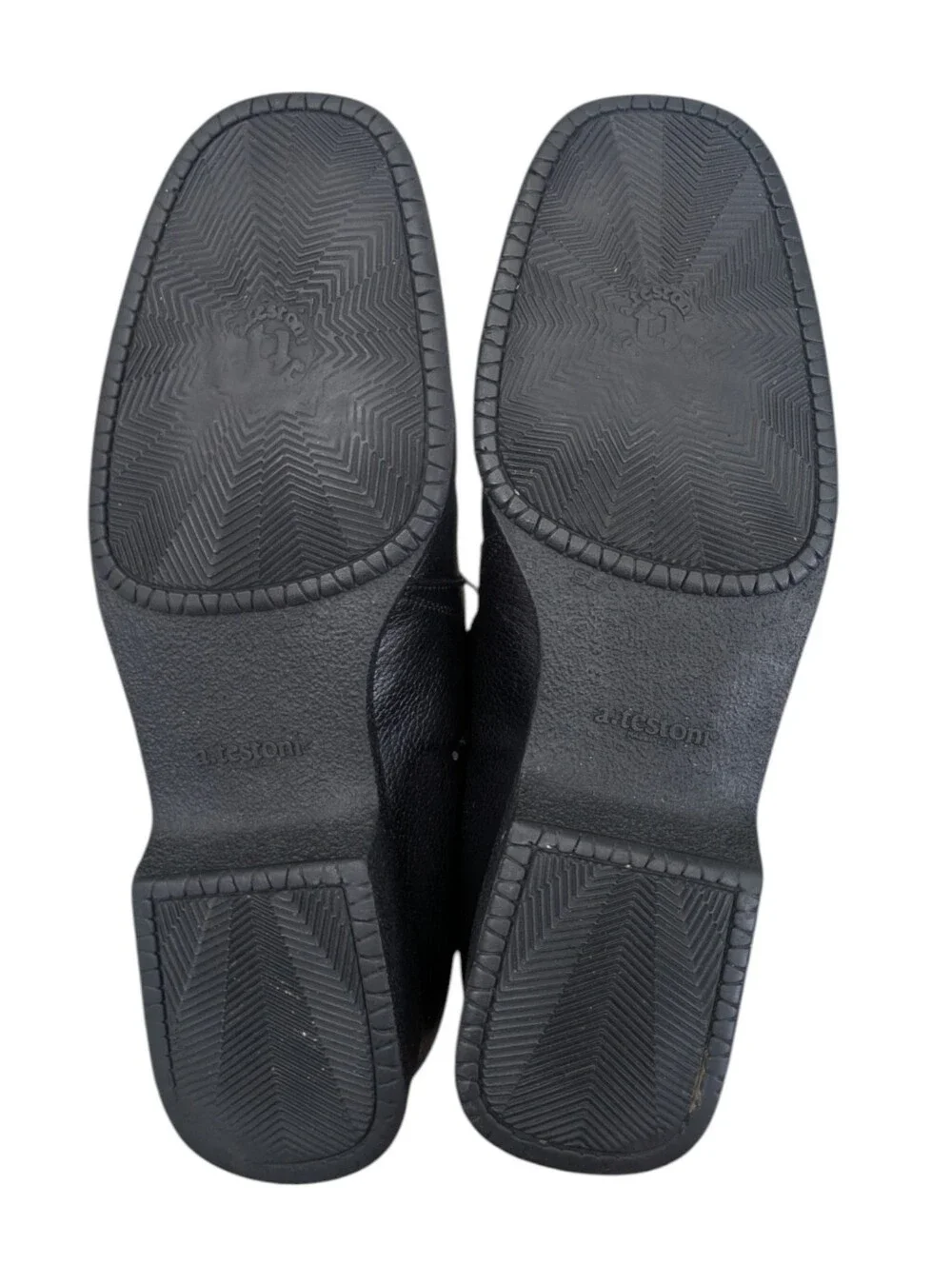 A. Testoni Black Pebbled Leather Chukka Boots